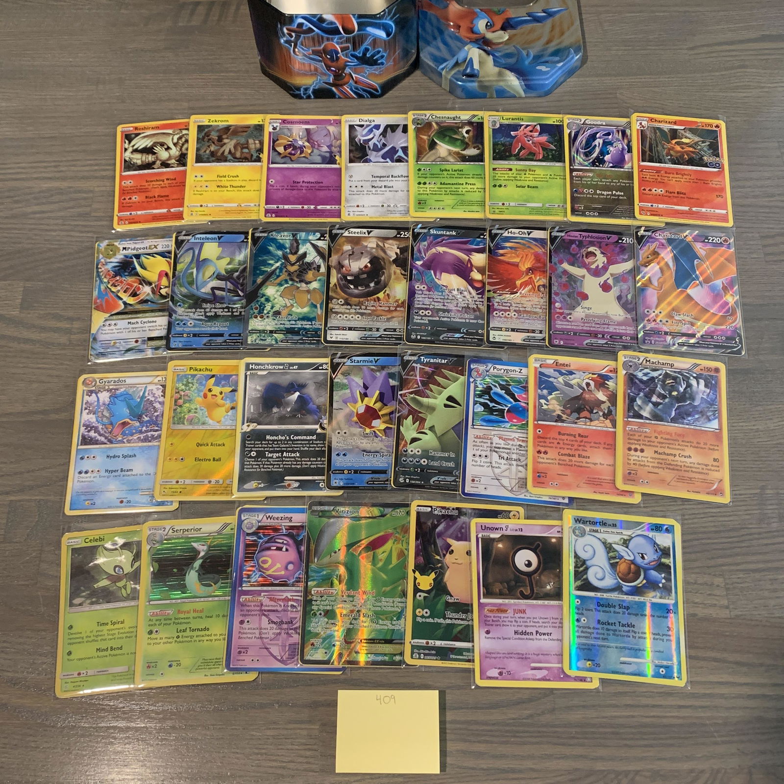 Pokemon Tin filled with cards (1 of 3)