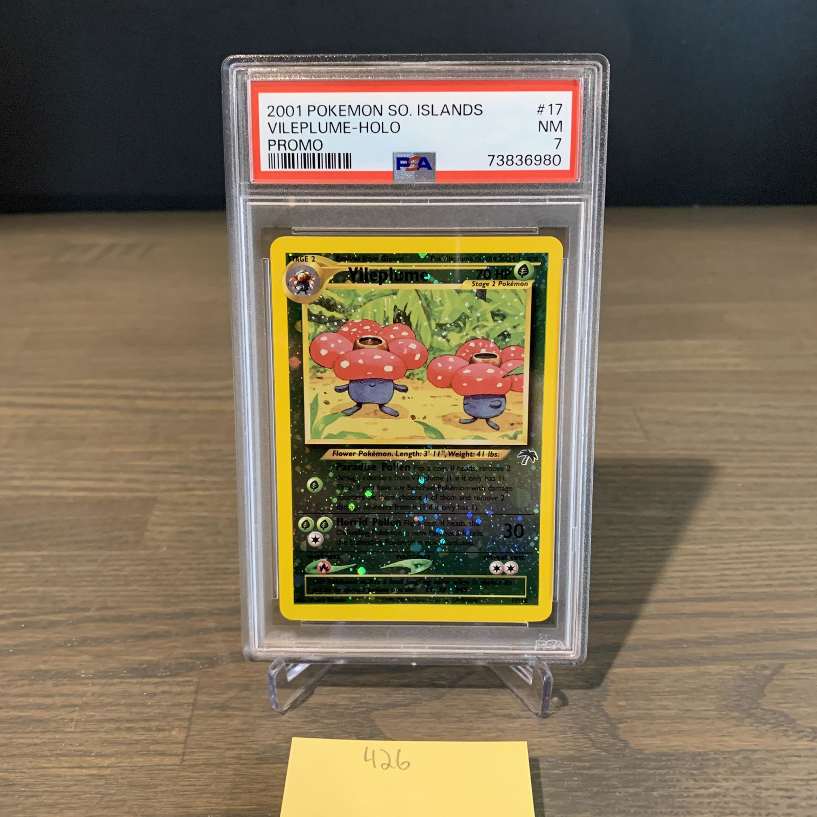 Vileplume Holo Pokemon card PSA 7 (1 of 2)