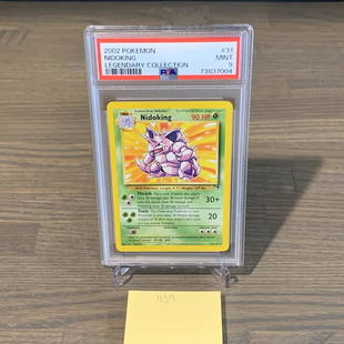 Legendary collection Nidoking PSA 9 Pokemon card: Nidoking #31 Legendary Collection PSA 9 MINT Pokemon card. We are now accepting consignments! Happy Bidding!