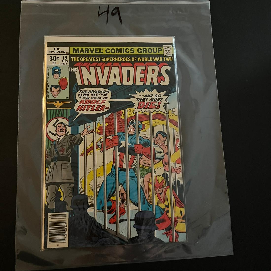 Invaders 19 1st app Brian Falsworth as Union Jack II: We are a veteran owned company. Please look at the pictures carefully to determine what you believe the condition of collecitible is. We are currently accepting consignments. Email us a aeronhouse1994