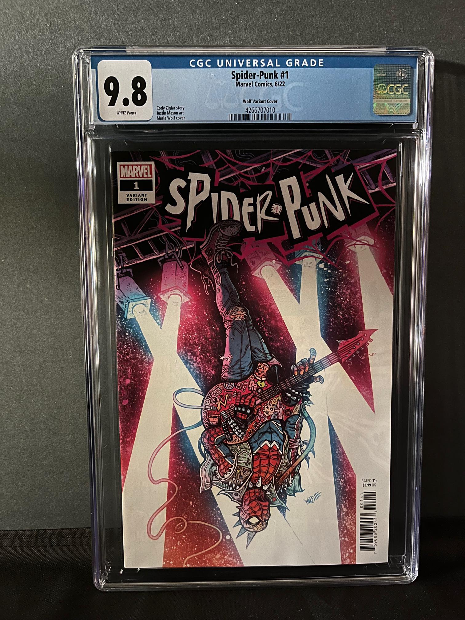 Spider-Punk 1 CGC 9.8 Wolf Variant Cover Miles Morales Movie Debut (1 of 1)