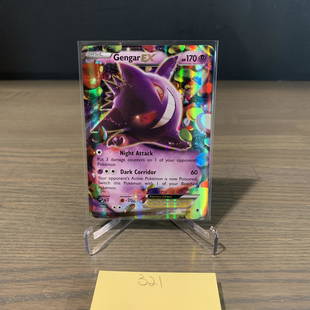 Gengar EX Pokemon card: Gengar EX #34 Pokemon card. See photos for condition. We are currently accepting consignments. Email us a aeronhouse1994@gmail.com or visit our website, www.ahauctionhouse.com