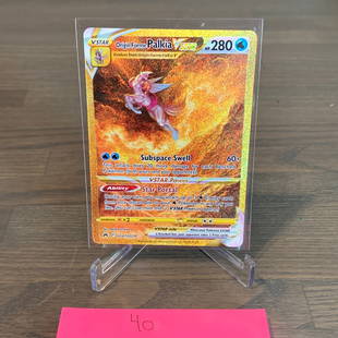 Secret Gold Palkia Vstar Pokemon Card: Origin Forme Palkia VSTAR #GG67 Secret Rare Gold Pokemon Card. See photos for condition. If you are interested in consigning with us, email aeronhouse1994@gmail.com or fill out the consignment form on