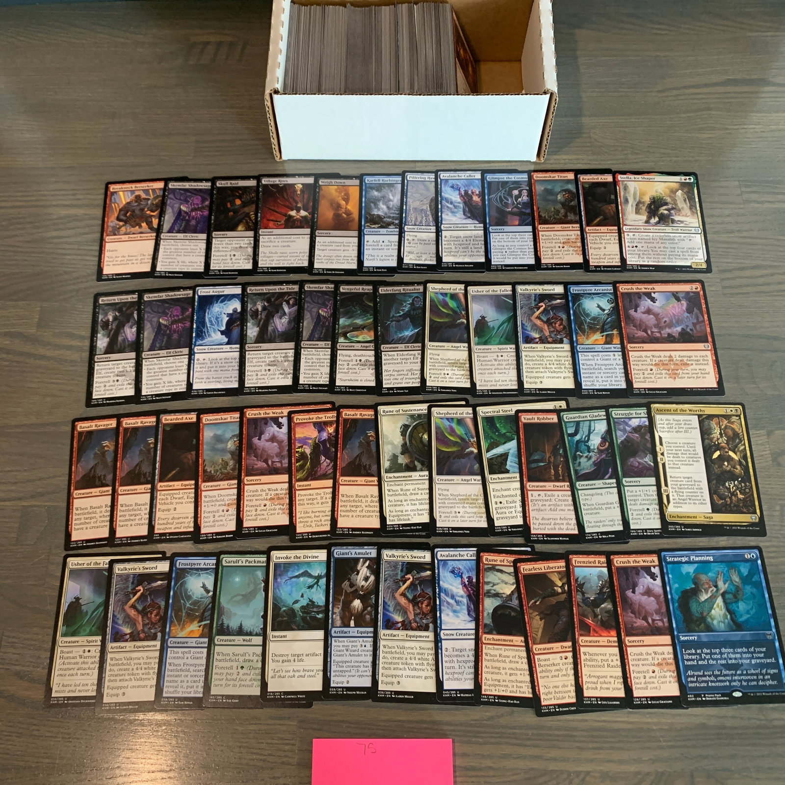 Box of Kaldheim Magic the Gathering cards: Box of Kaldheim Magic the Gathering cards. See photos for condition. If you are interested in consigning with us, email aeronhouse1994@gmail.com or fill out the consignment form on ahauctionhouse.com