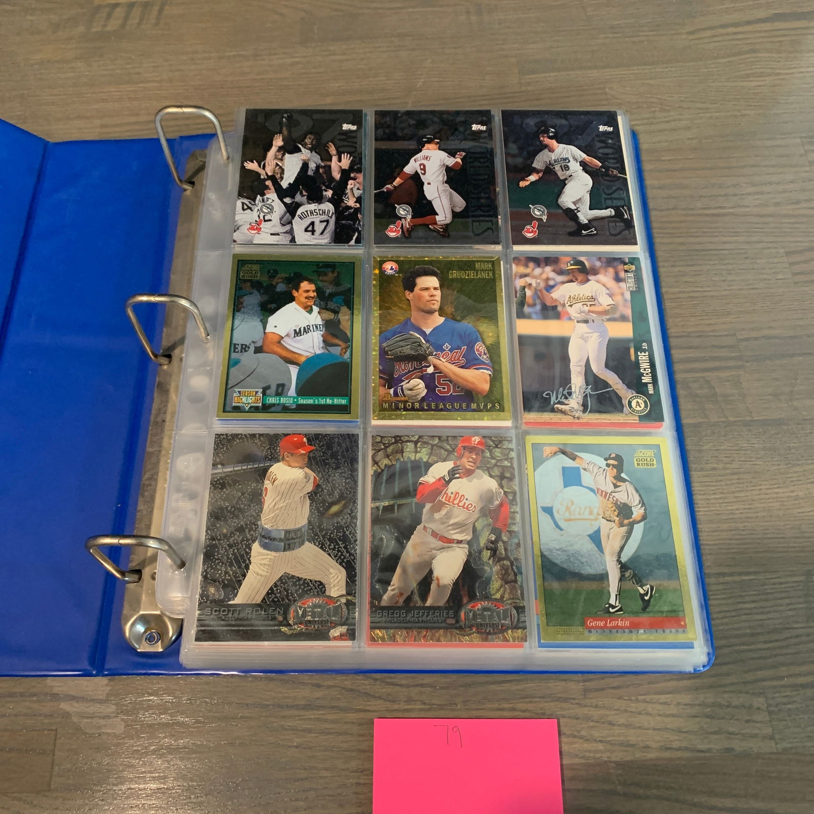 Binder Filled with 90s Baseball cards (1 of 9)