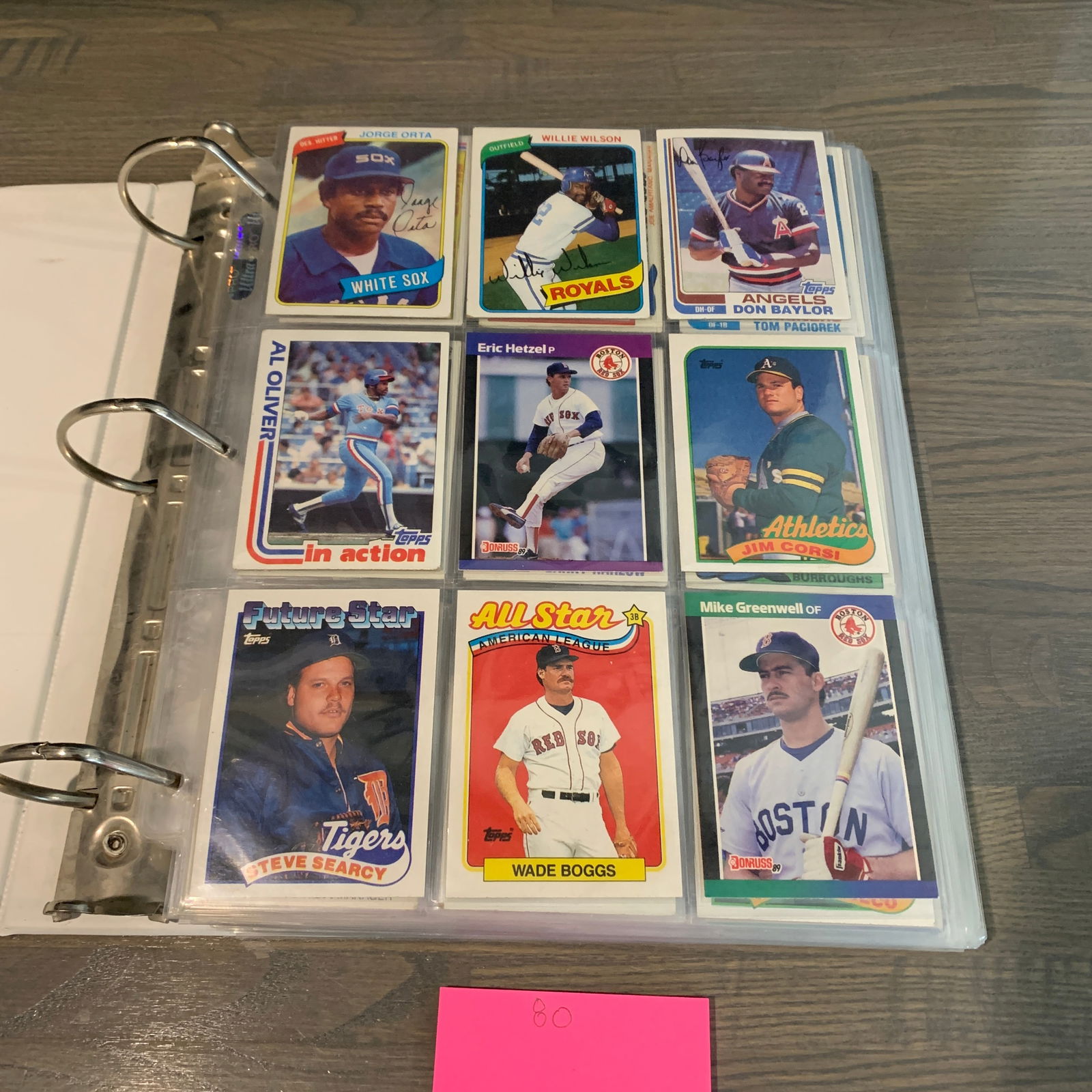 Binder Filled with 80s Baseball Cards (1 of 10)