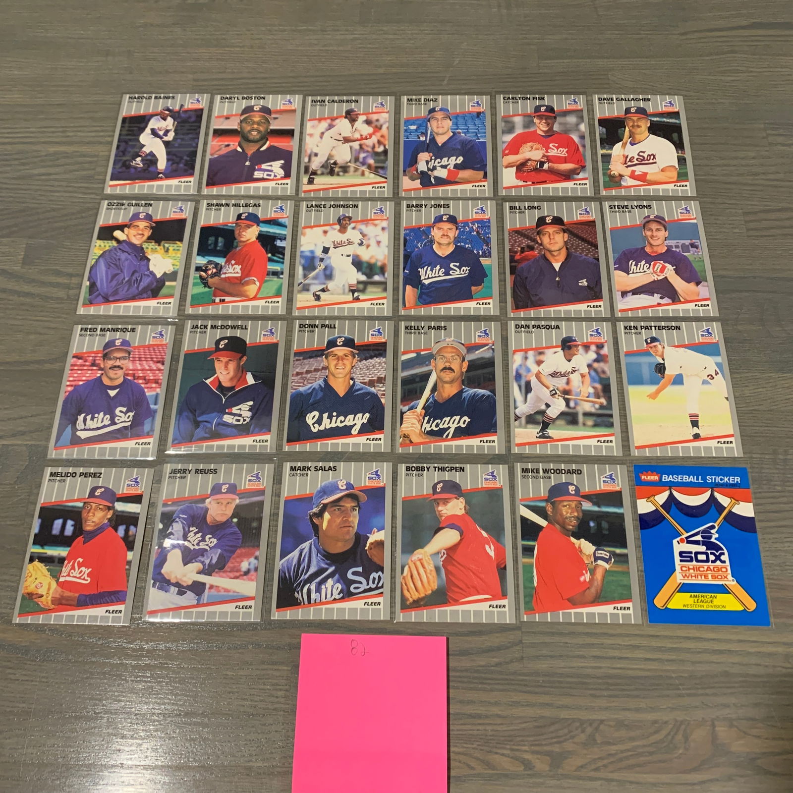 Fleer 89' White Sox Baseball Cards (1 of 7)