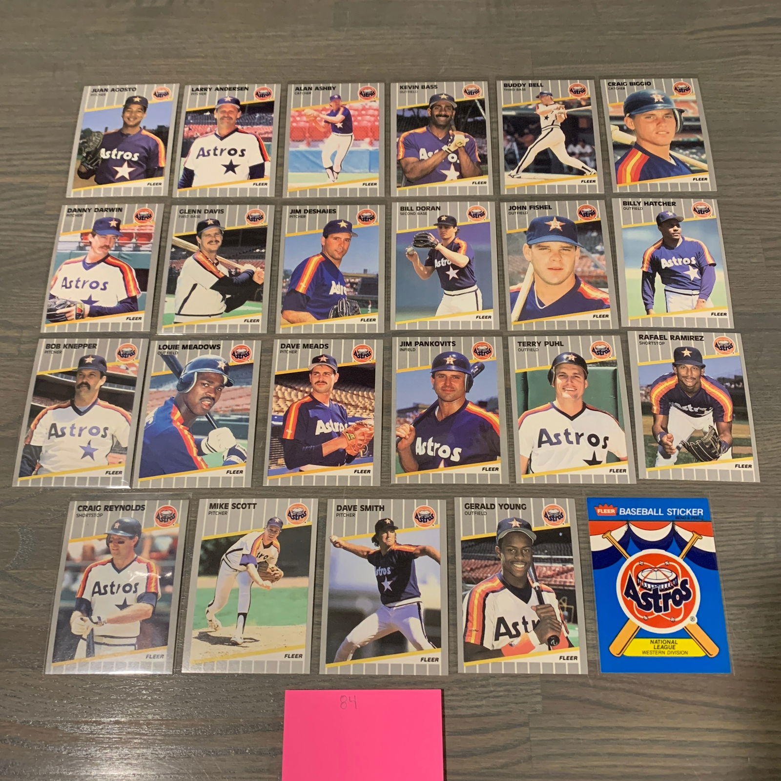 Fleer 89' Astros Baseball Cards (1 of 7)