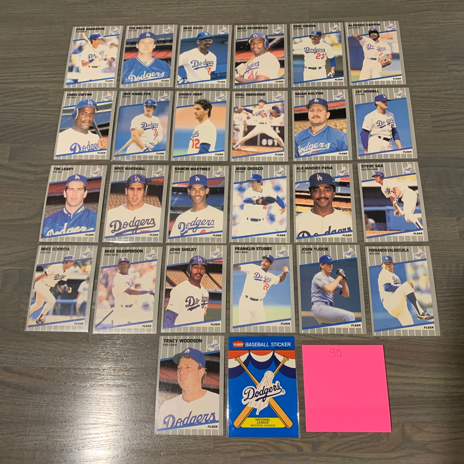 Fleer 89' Dodgers Baseball cards (1 of 7)