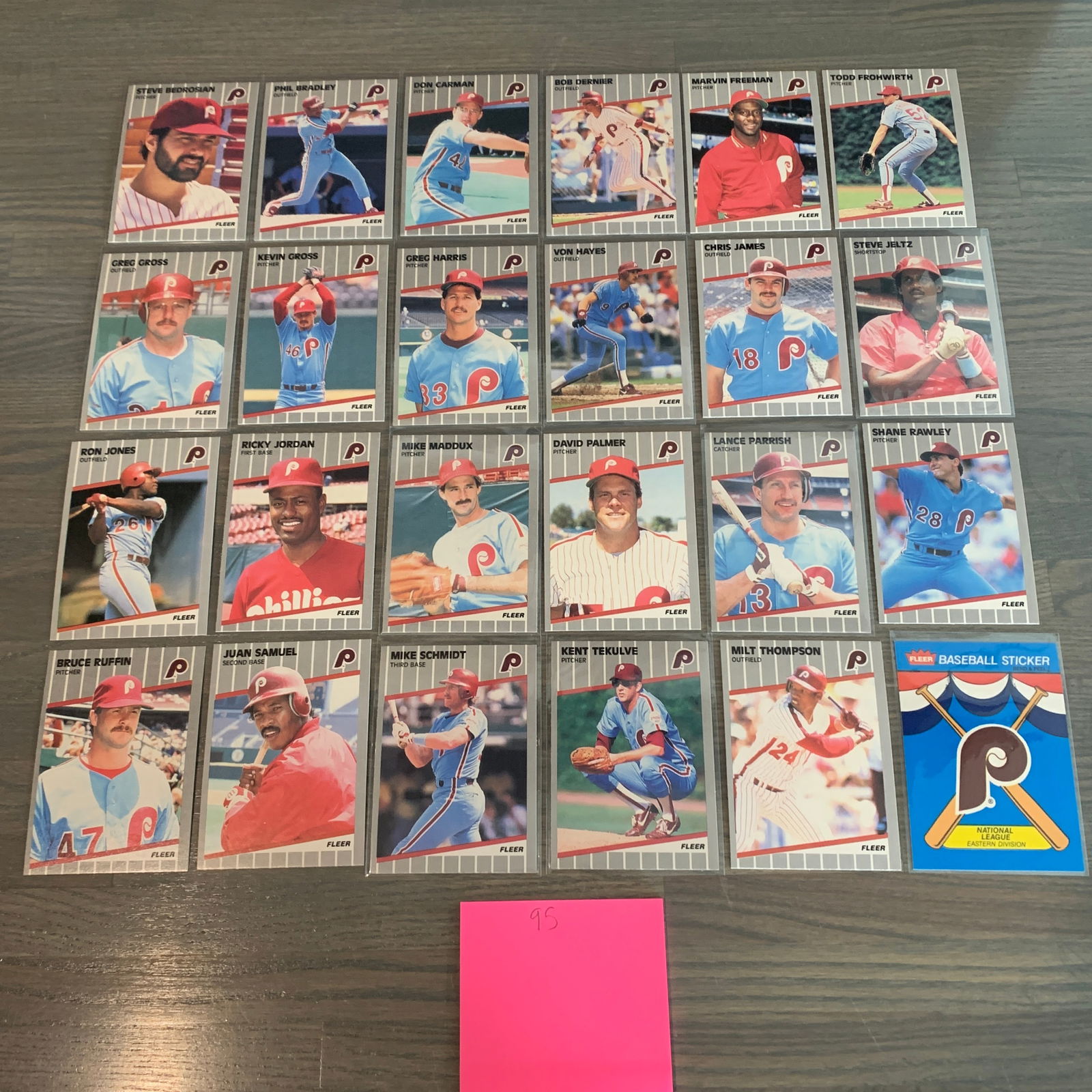 Fleer 89' Phillies Baseball cards (1 of 7)