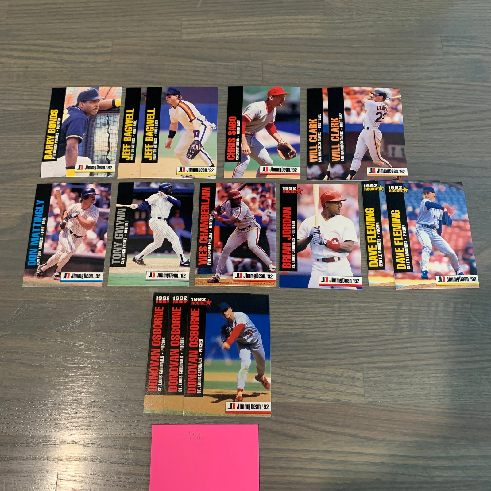 Jimmy Dean 92' Promo Baseball cards rookies: Lot of Jimmy Dean 1992 Promo baseball cards. Includes rookies. See photos for condition. If you are interested in consigning with us, email aeronhouse1994@gmail.com or fill out the consignment form on