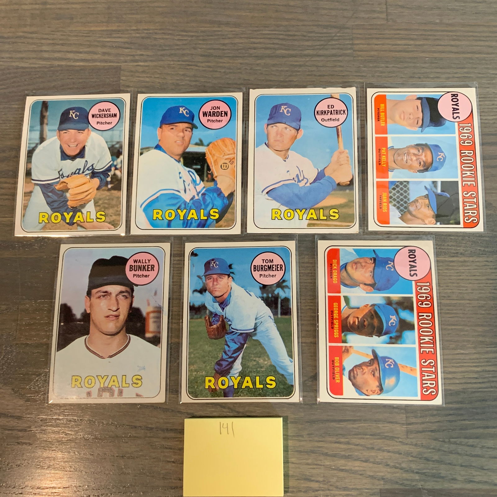 Topps 69' Royals Baseball Cards (1 of 4)