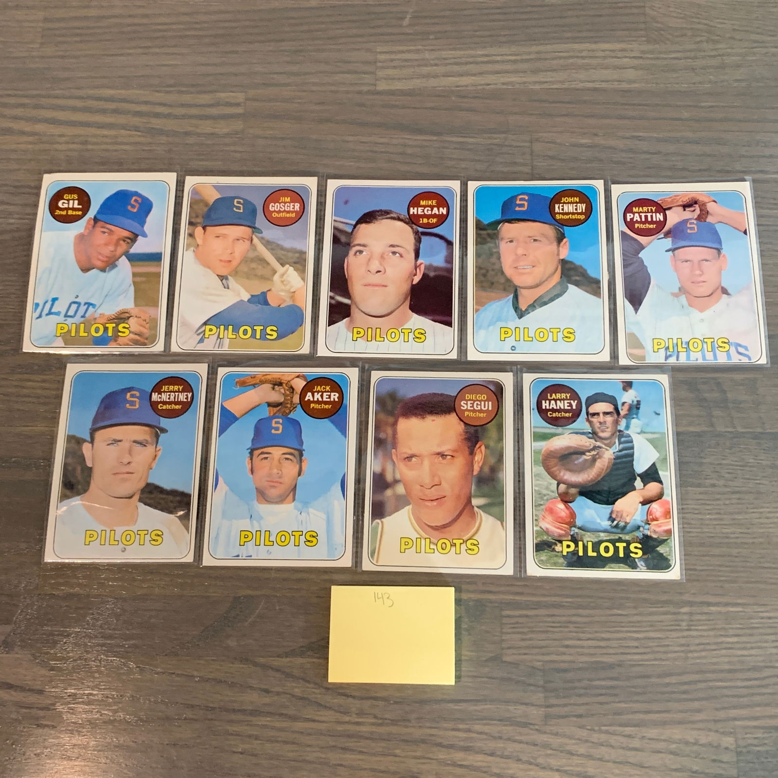Topps 69' Pilots Baseball cards (1 of 2)
