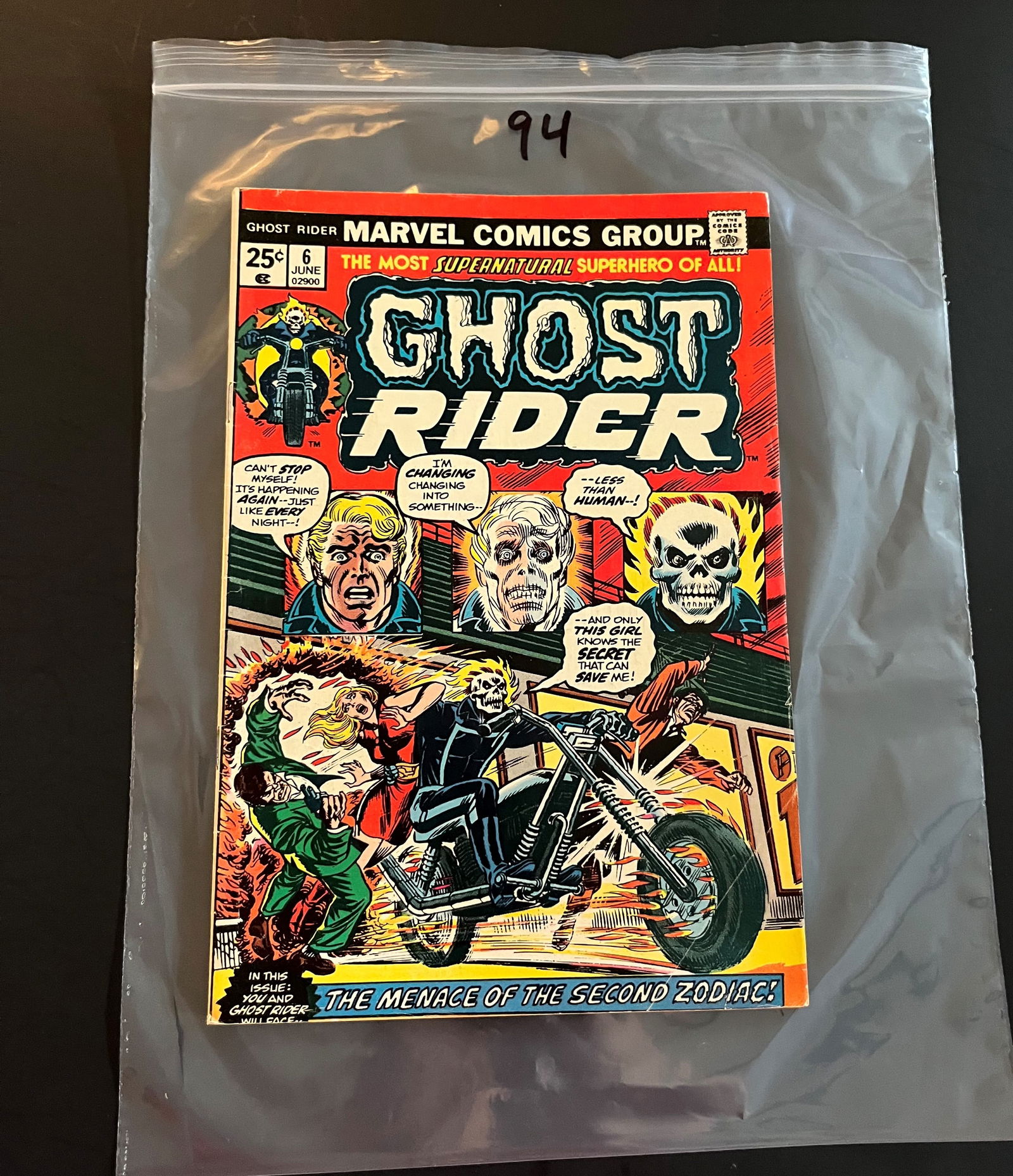 Ghost Rider 6 Classic Bronze Age Marvel Cover (1 of 2)
