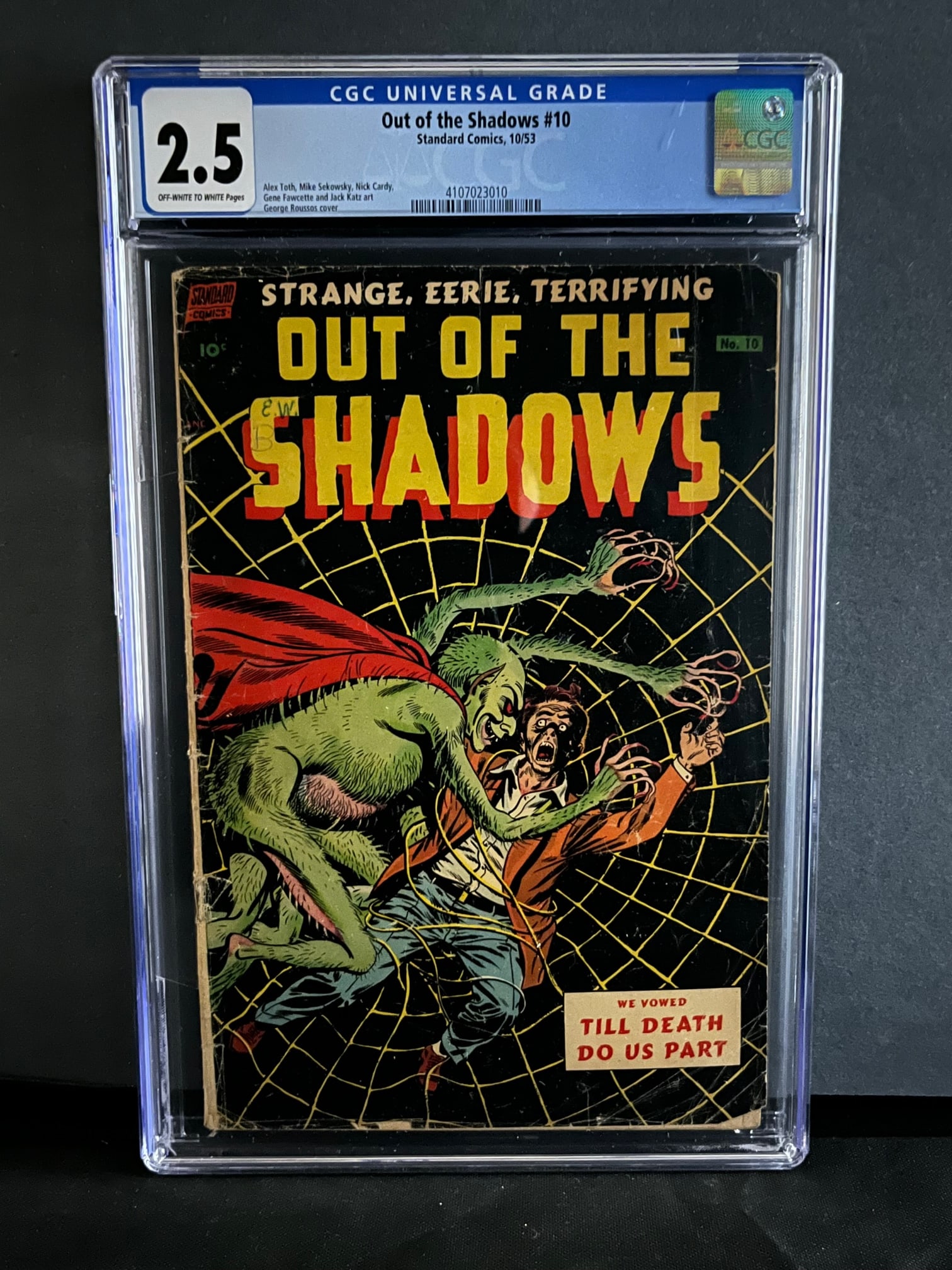 Out of the Shadows 10 CGC 2.5 Pre-Code Horror (1 of 1)