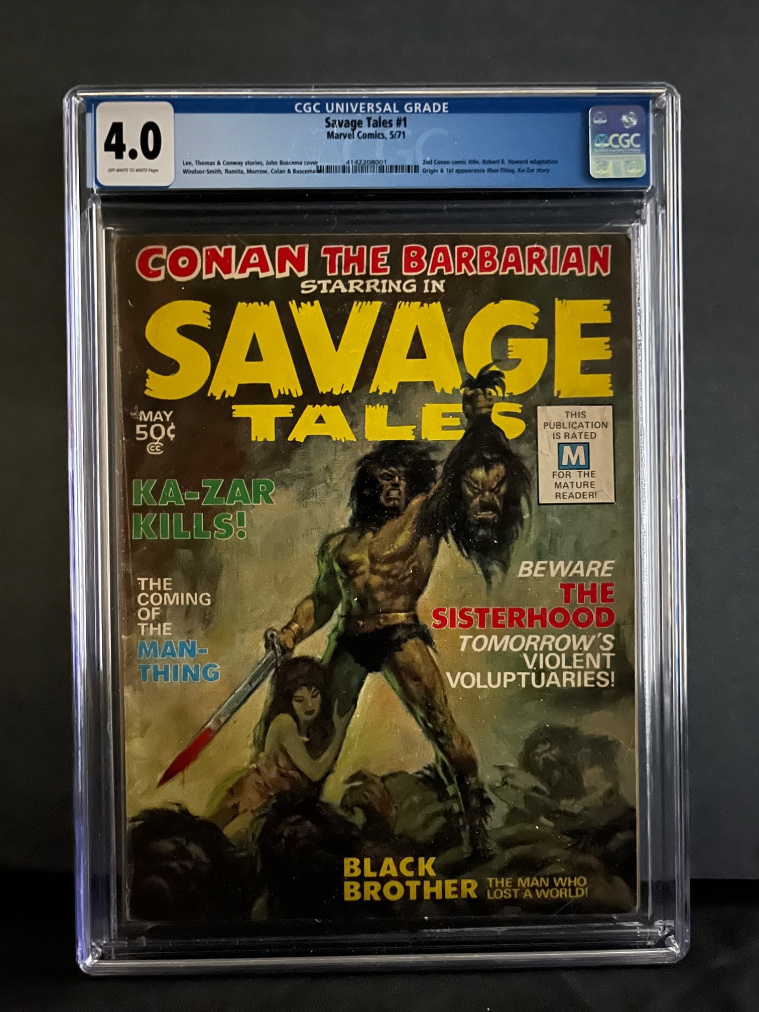 Savage Tales 1 CGC 4.0 1st app Man-Thing (1 of 1)