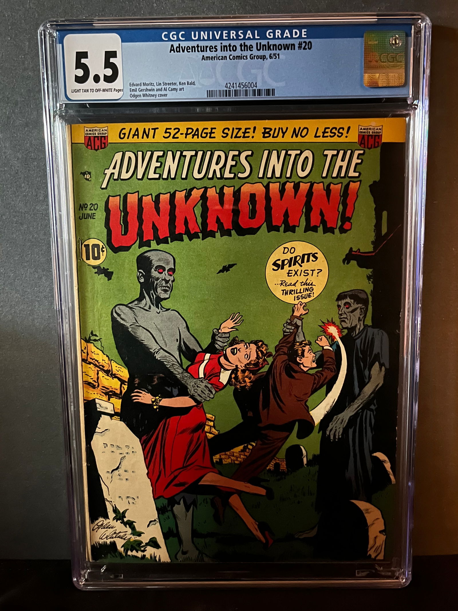 Adventures into the Unknown 20 CGC 5.5 Pre-Code Horror (1 of 1)