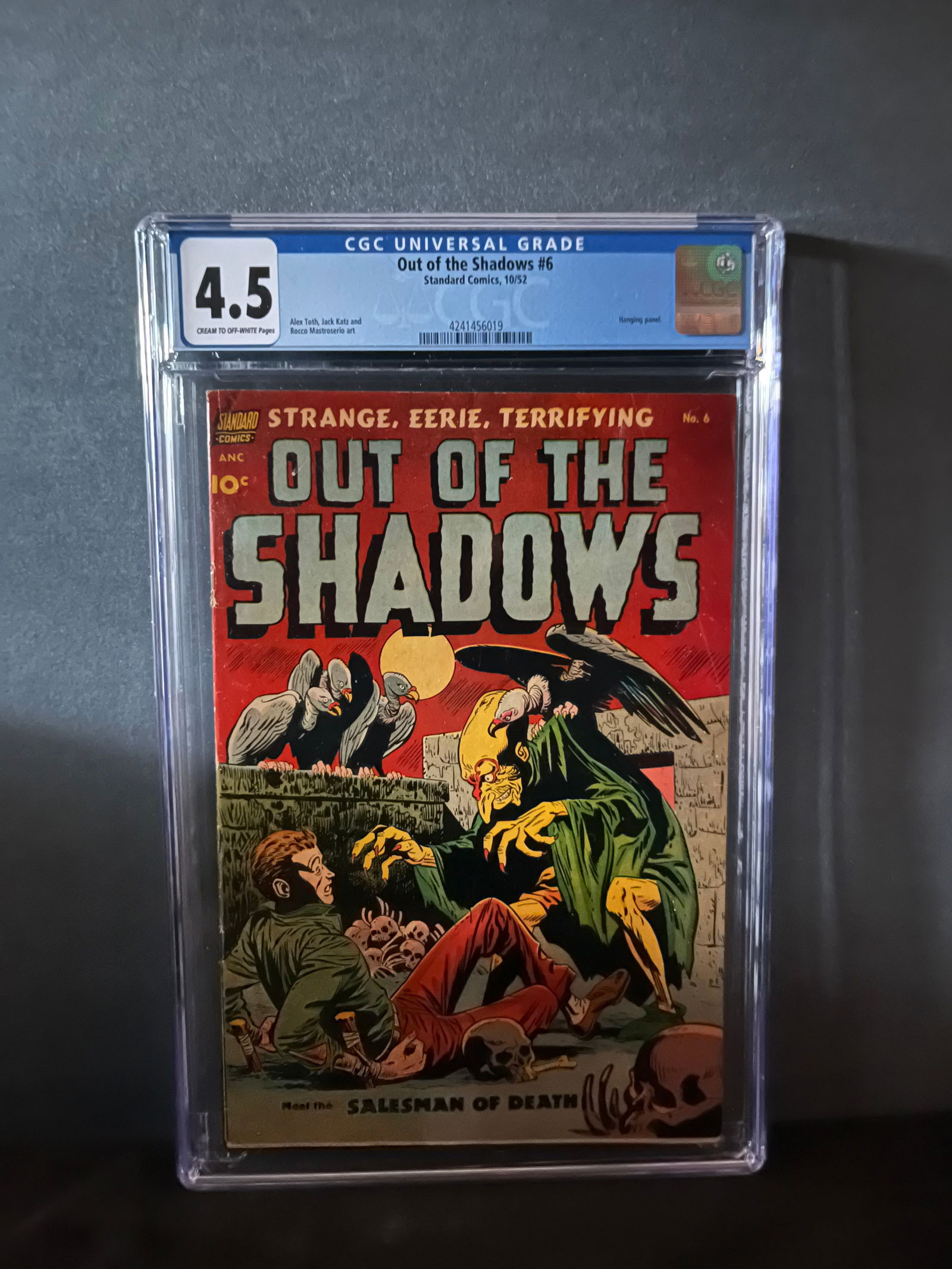 Out of the Shadows 6 CGC 4.5 Hanging Panel Pre-Code Horror (1 of 1)