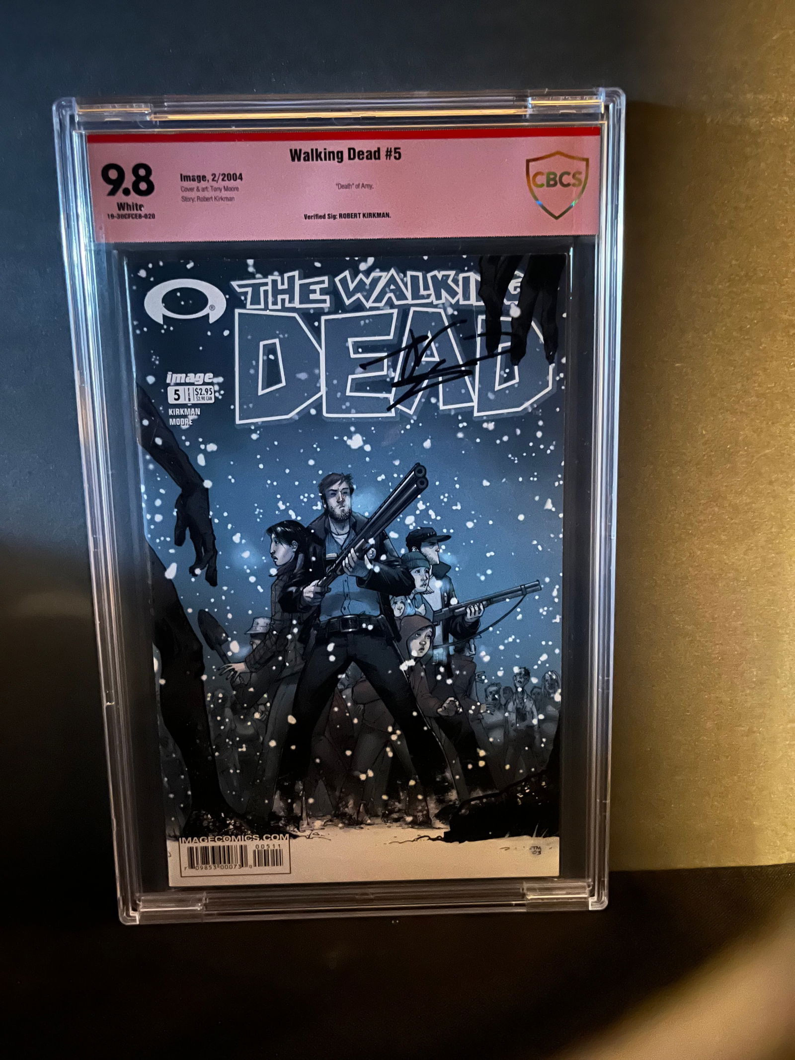 Walking Dead 5 Kirkman Verified Signature Death of Amy CBCS 9.8 (1 of 2)