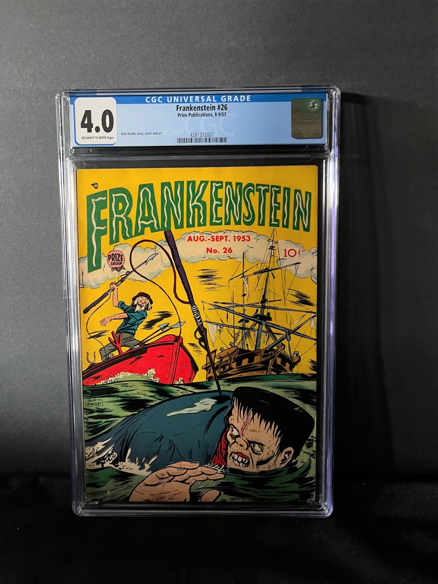 Frankenstein 26 CGC 4.0 Pre Code Briefer Art (1 of 1)