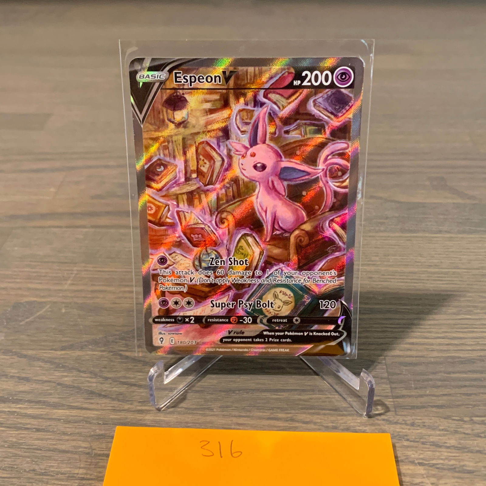 Ultra Rare Espeon V Alt Art 180 Pokemon Card. Auction