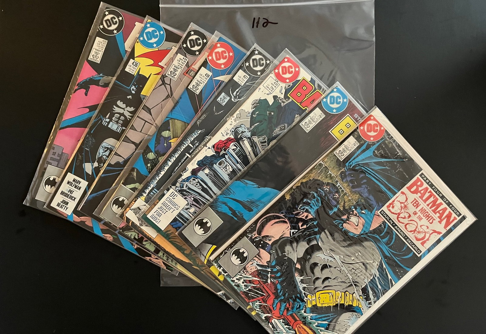 Batman Lot in the 420's & 430's: We are a veteran owned company. Please look at the pictures carefully to determine what you believe the condition of collecitible is. We are currently accepting consignments. Email us a aeronhouse1994