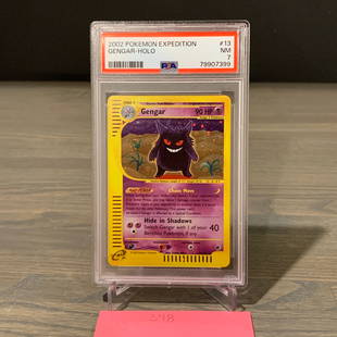 PSA 7 Gengar E Reader Holo Pokemon Card: PSA 7 Gengar #13 Holo Pokemon Expedition Pokemon Card. SWIRL. We are a veteran owned company. Please look at the pictures carefully to determine what you believe the condition of collecitible is. We a