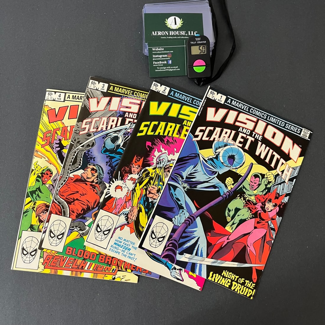 Vision & Scarlet Witch 1st Series 1-4 Lot: We are a veteran owned company. Please look at the pictures carefully to determine what you believe the condition of collectible is. We are currently accepting consignments. Email us a aeronhouse1994@