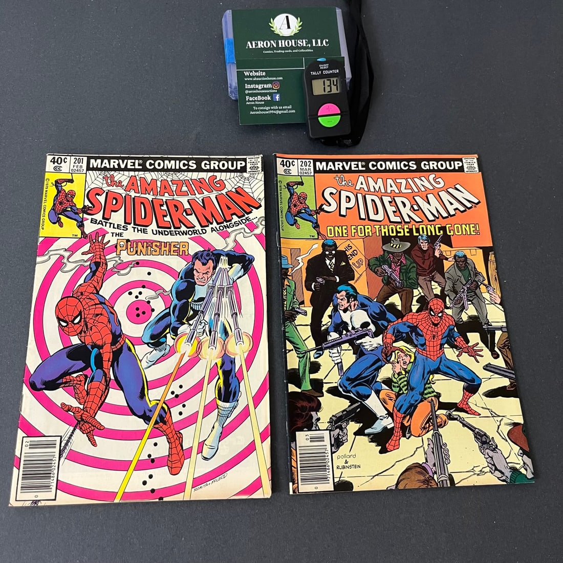 Amazing Spider-man 201 & 202 Newsstand Eds!: We are a veteran owned company. Please look at the pictures carefully to determine what you believe the condition of collectible is. We are currently accepting consignments. Email us a aeronhouse1994@