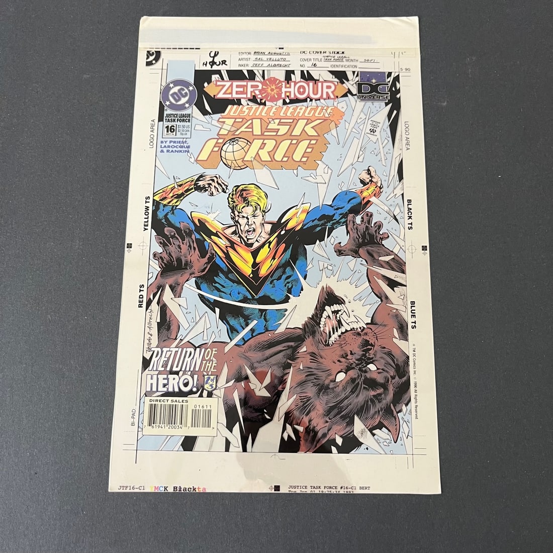 Justice League Task Force 16 Art Proof Rare +notes (1 of 5)