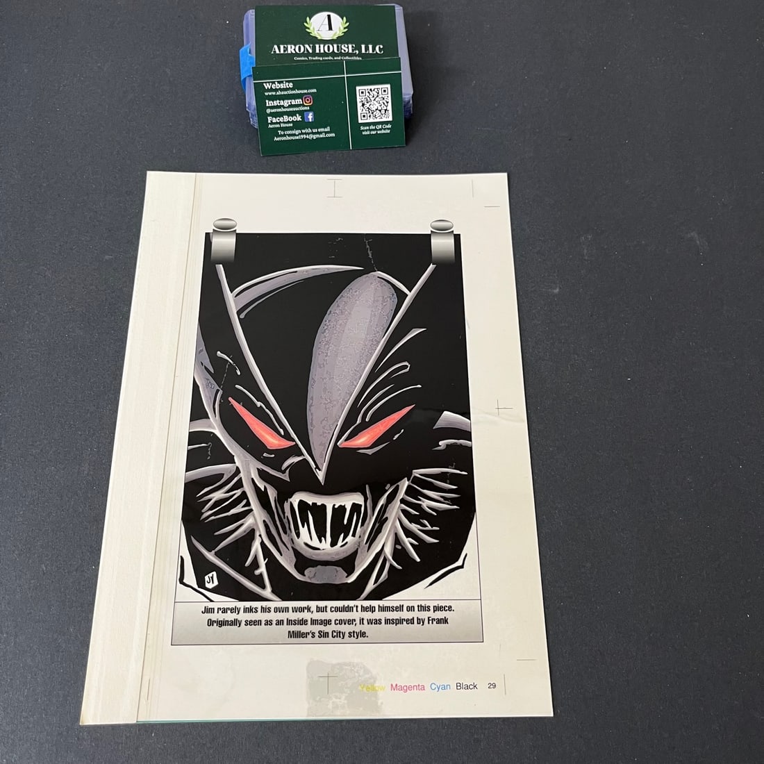 Shadowhawk Art Proof of 1994 Trading Card Rare! (1 of 3)