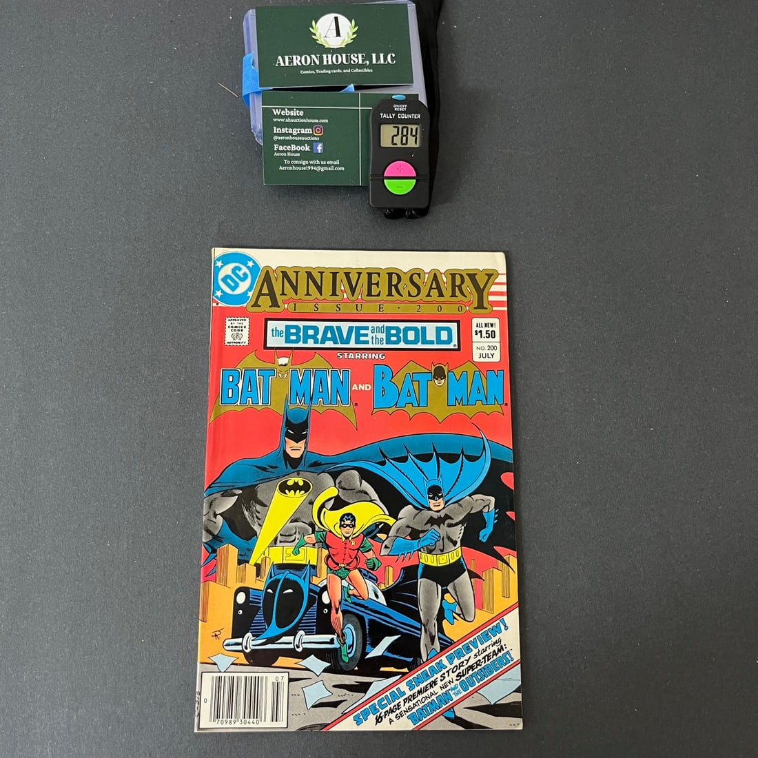 Brave & Bold 200 Newsstand 1st Batman Outsiders: Nice Brave & the bold 200 newsstand edition featuring Batman & the Golden Age Batman and a 1st appearance of Batman & the Outsiders. We are a veteran owned company. Please look at the pictures careful