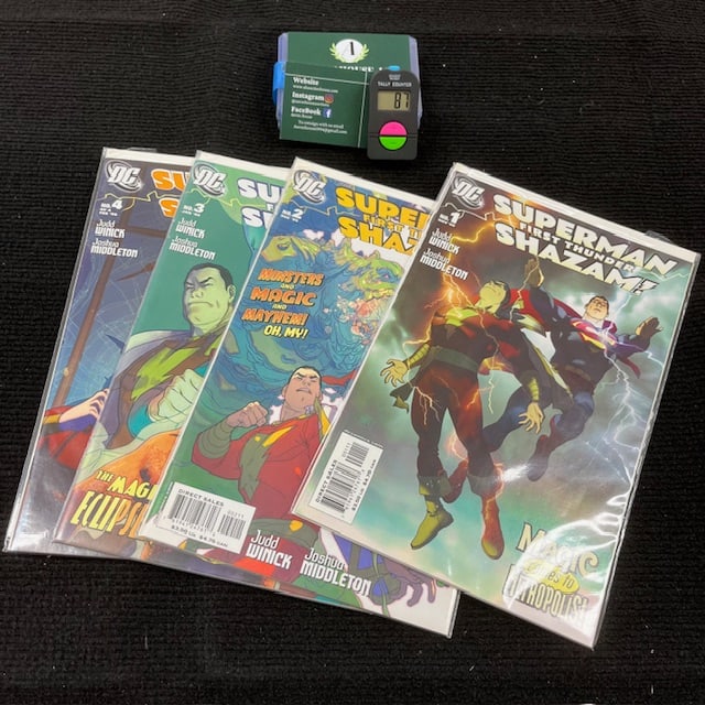 Superman Shazam First Thunder + DC/Marvel Access: We are a veteran owned company. Please look at the pictures carefully to determine what you believe the condition of collectible is. We are currently accepting consignments. Email us a aeronhouse1994@