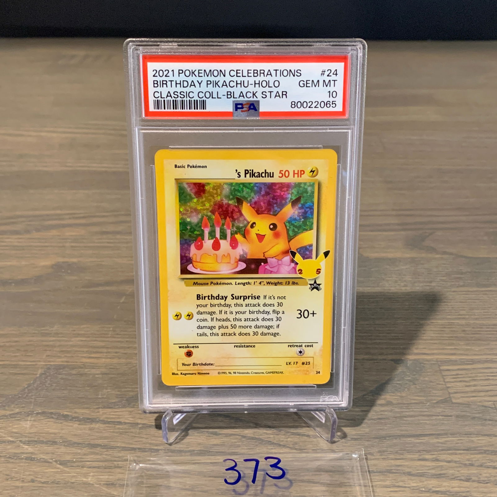 PSA 10 Birthday Pikachu Pokemon Card (1 of 2)