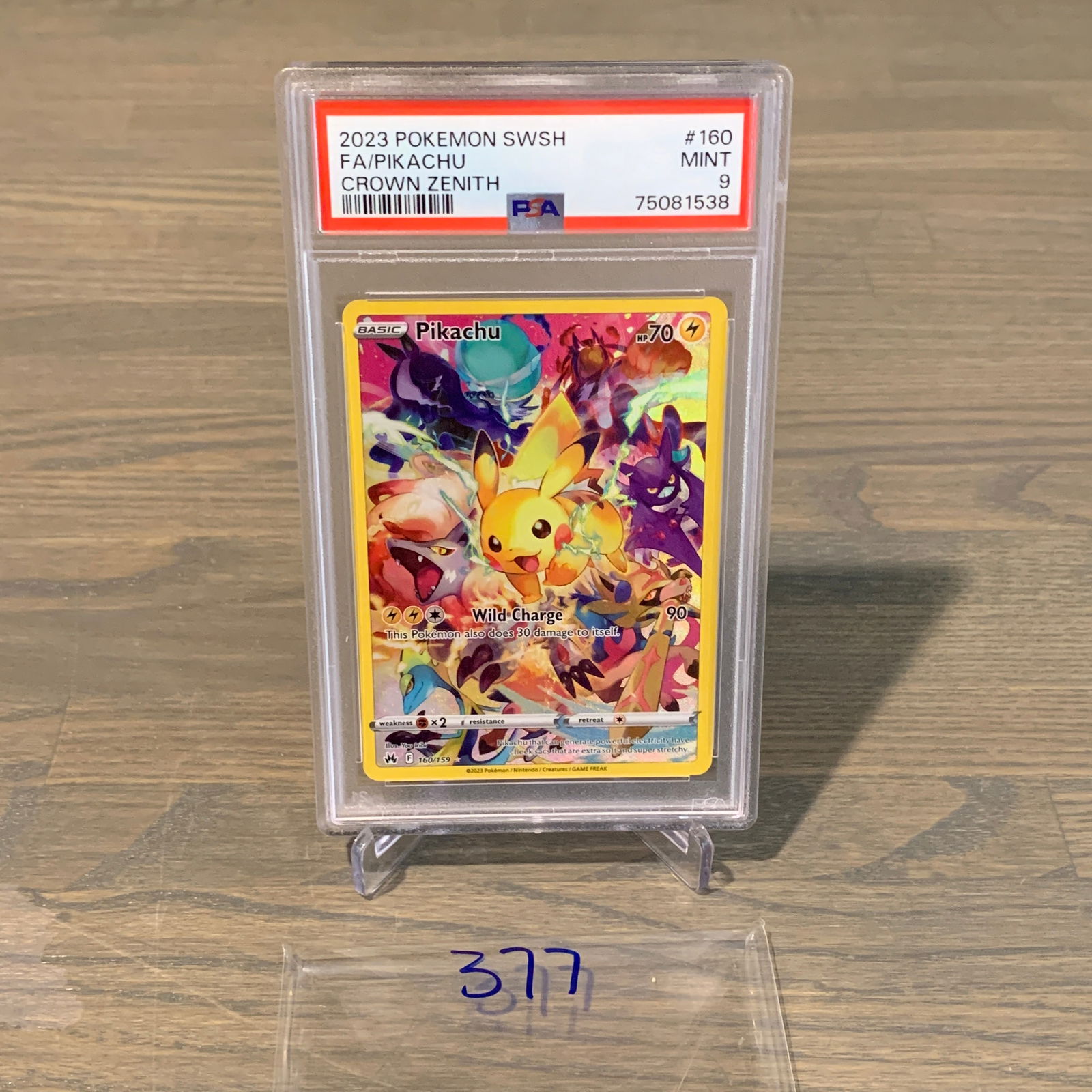 PSA 9 Full Art Pikachu Pokemon Card (1 of 2)