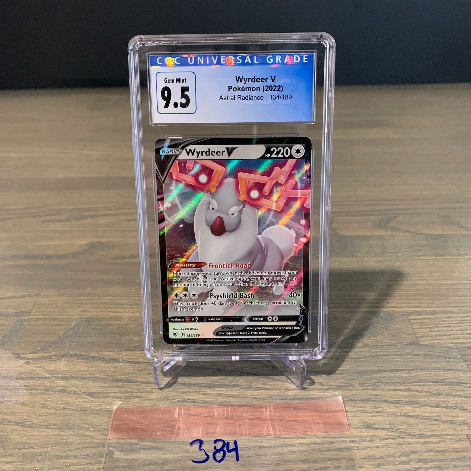CGC 9.5 Wyrdeer V Pokemon Card (1 of 2)