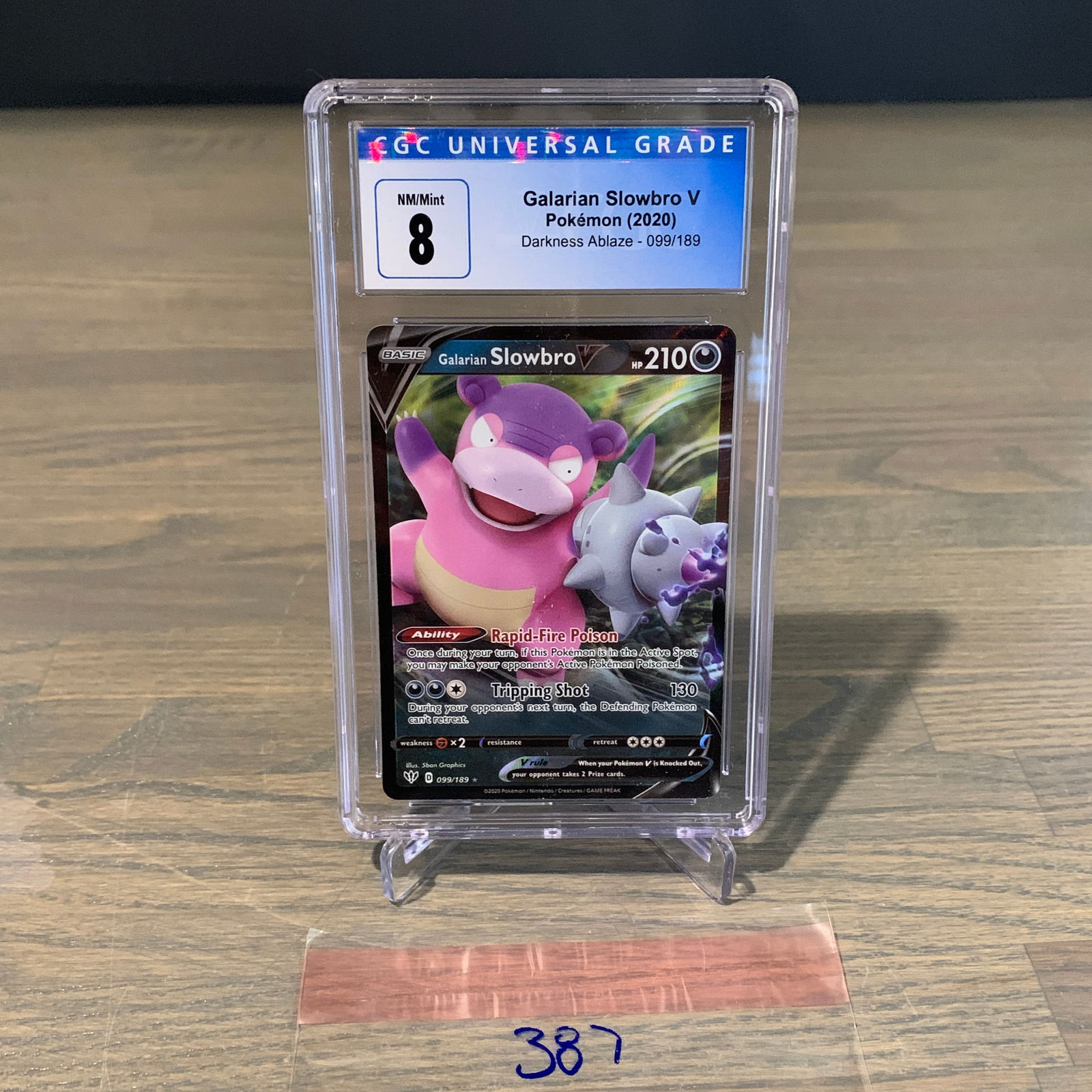 CGC 8 Galarian Slowbro V Pokemon Card (1 of 2)