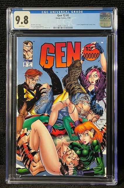 Gen 13 #0 CGC 9.8 J.Scott Campbell art (1 of 1)