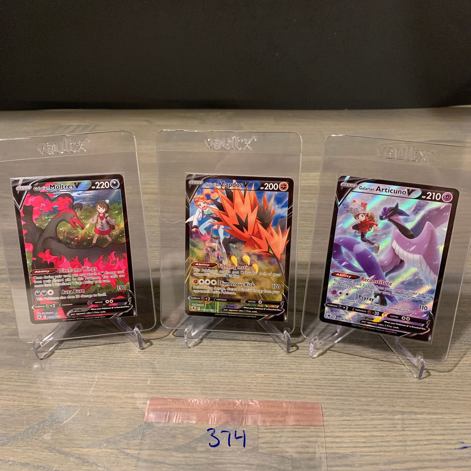 Moltres, Zapdos, Articuno V TG Pokemon Cards (1 of 8)