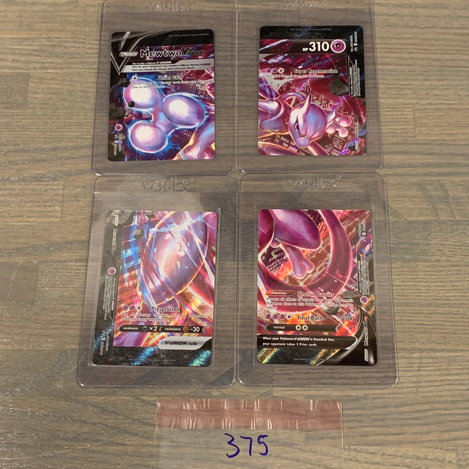 Mewtwo V Union Promo Pokemon Cards: Mewtwo V Union Promo Pokemon Cards. Please look at the pictures carefully to determine what you believe the condition of collectible is. We are currently accepting consignments. Email us a aeronhouse1