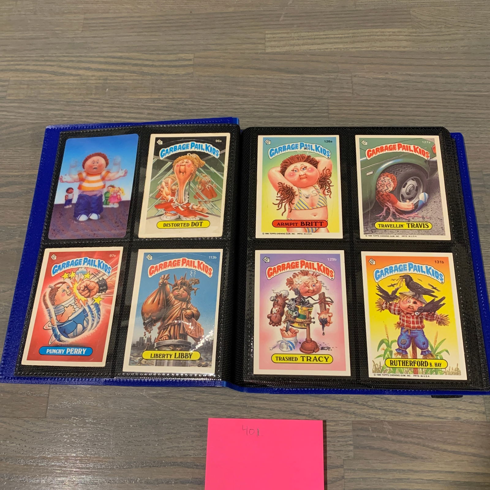 Binder of Garbage Pail Kids Cards: Nice Binder Filled with Garbage Pail Kids Cards. Duplicates are A and B variants. Packs are empty. Please look at the pictures carefully to determine what you believe the condition of collectible is.