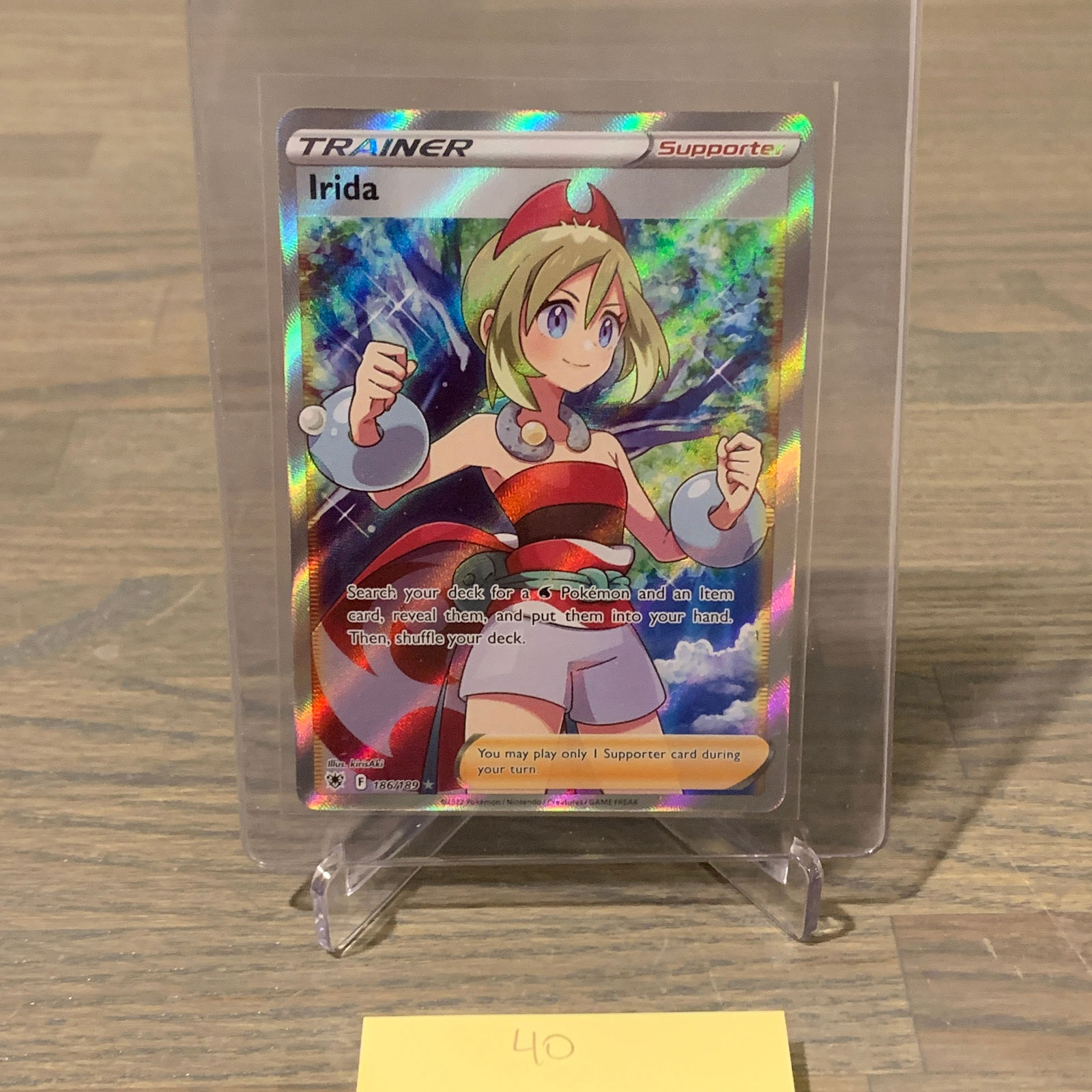 Irida Full Art Trainer Pokemon card (1 of 2)