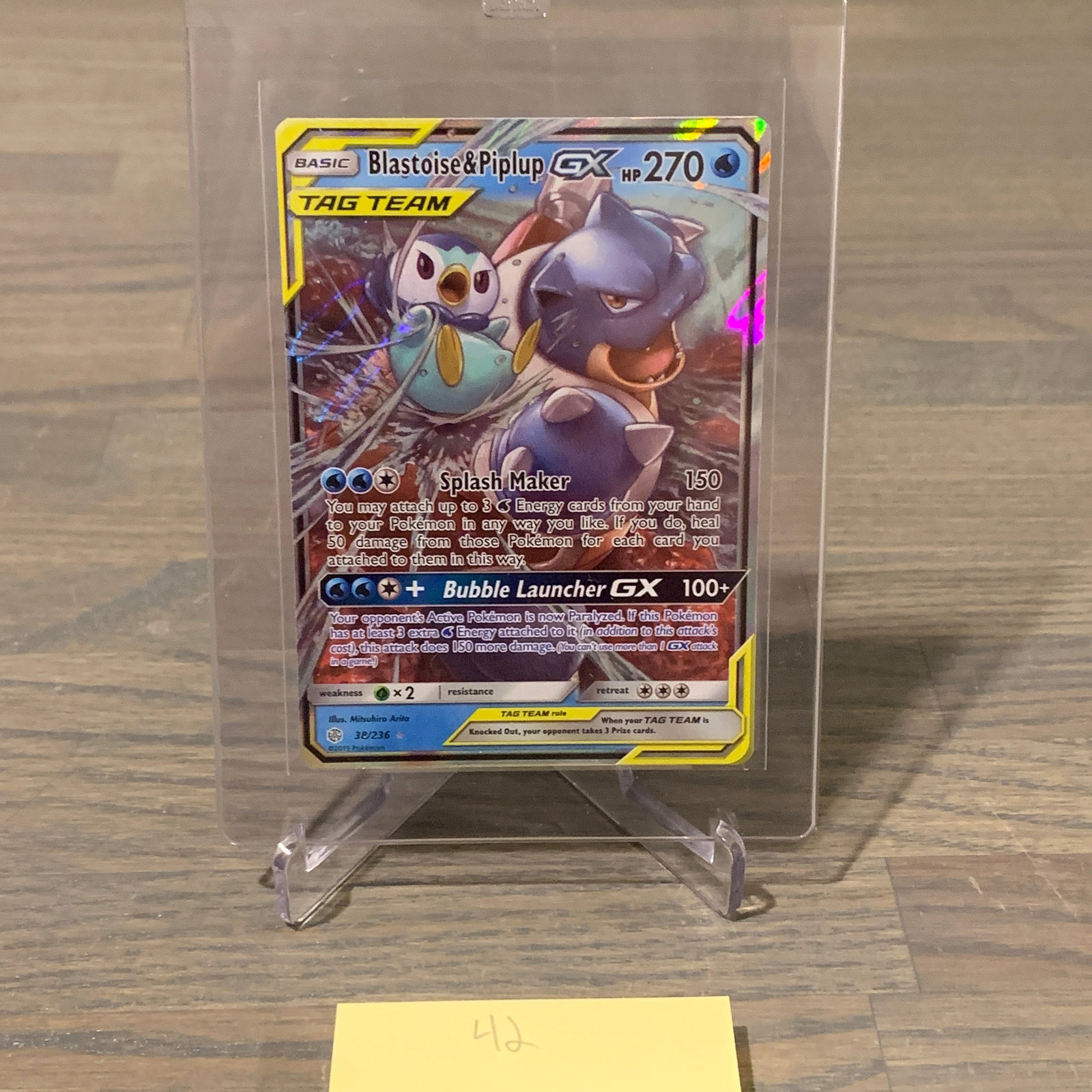 Blastoise & Piplup GX Pokemon Card: Blastoise & Piplup GX #38 Tag Team Ultra Rare Pokemon Card. We are a veteran owned company. Please look at the pictures carefully to determine what you believe the condition of collecitible is. We are