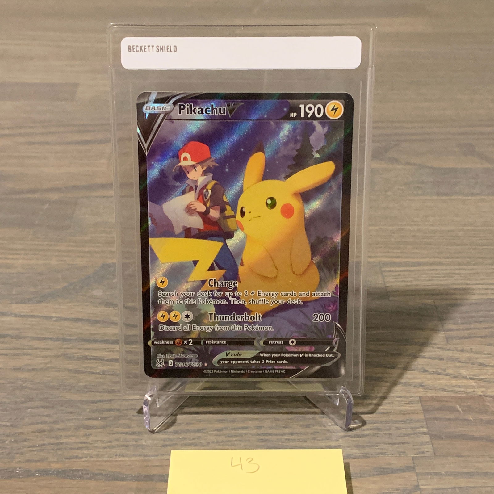Pikachu V Trainer Gallery Pokemon Card (1 of 3)