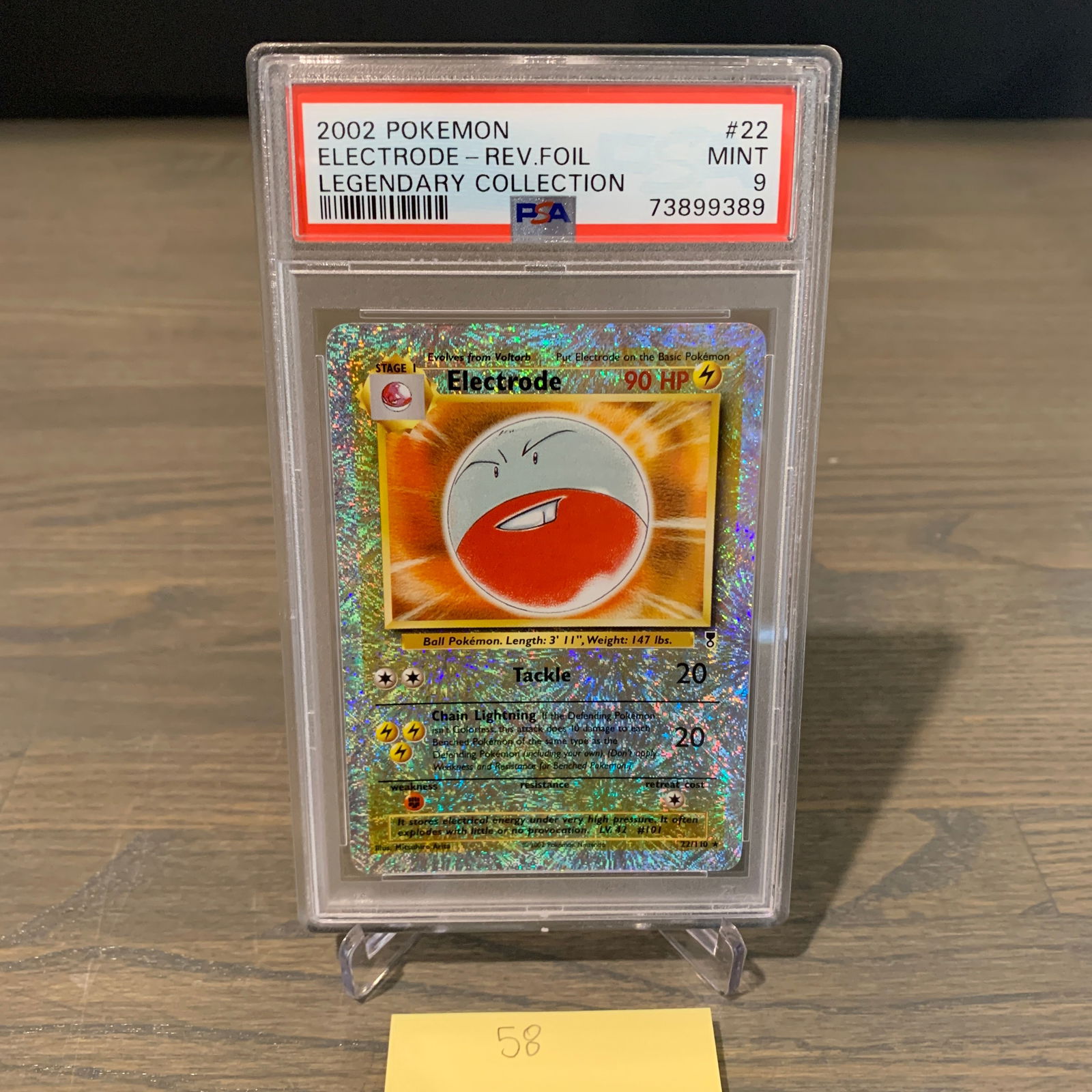 PSA 9 Electrode Reverse Holo Pokemon Card (1 of 2)