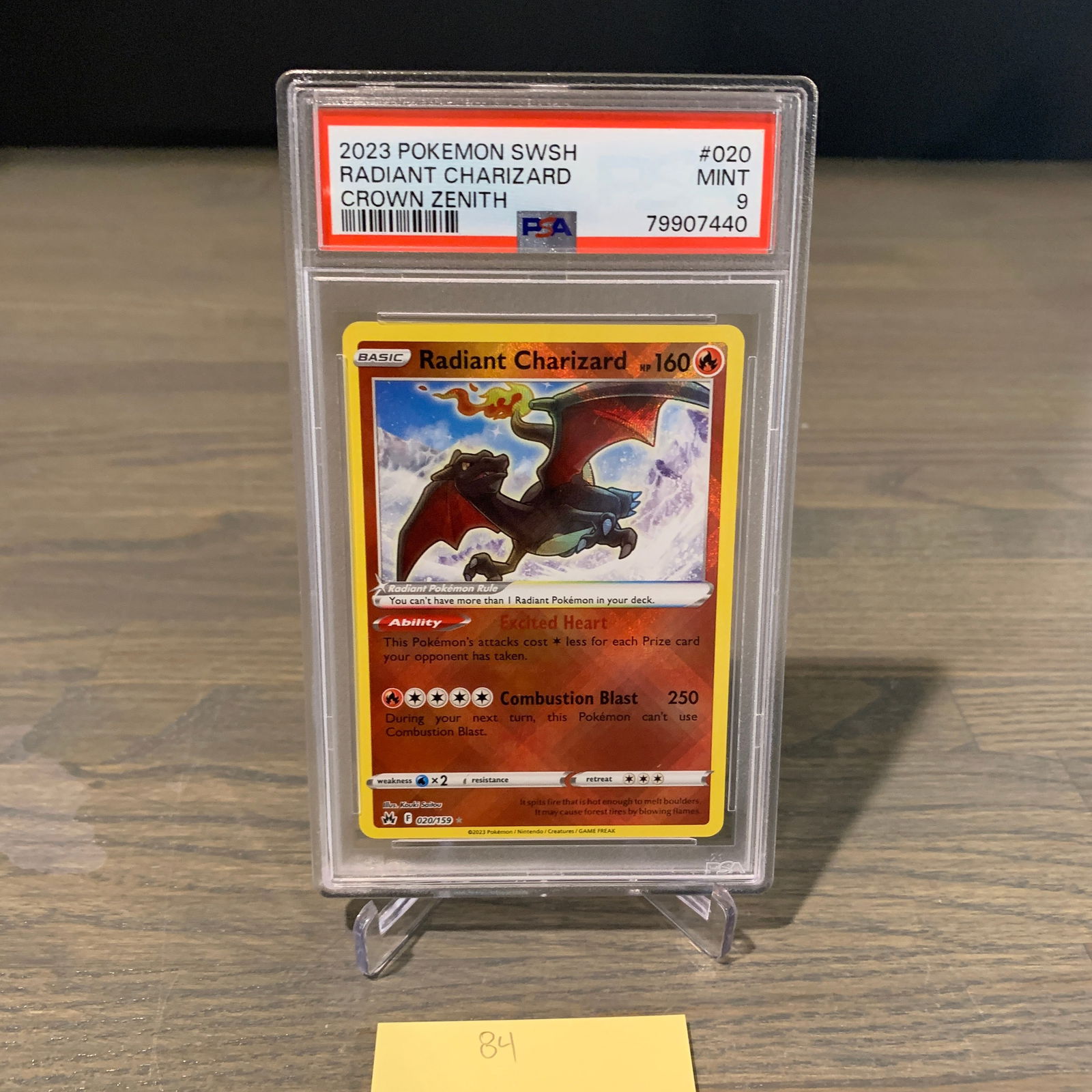 PSA 9 Radiant Charizard Pokemon Card (1 of 2)