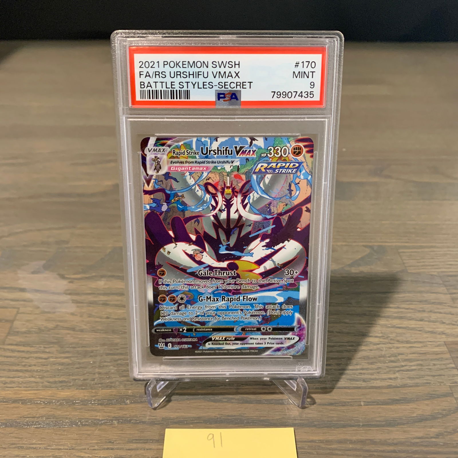 Psa 9 Fa/ Rs Urshifu Vmax Pokemon Card
