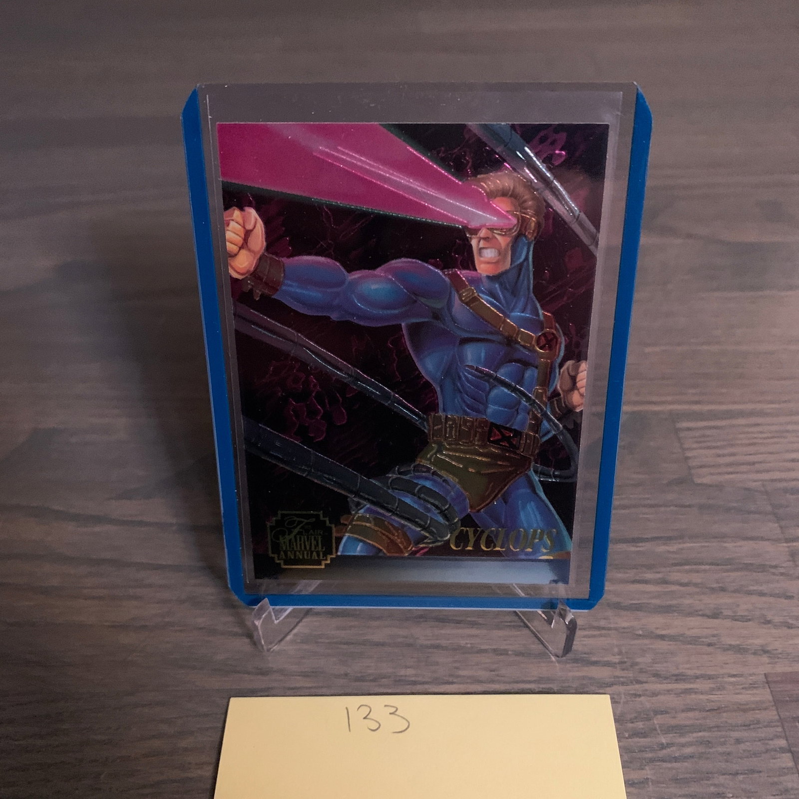 1995 Flair Marvel Annual Cyclops Trading Card: 1995 Flair Marvel Annual Chromium Cyclops #8 Holo Marvel Trading Card. Please look at the pictures carefully to determine what you believe the condition of collecitible is. We are currently accepting 
