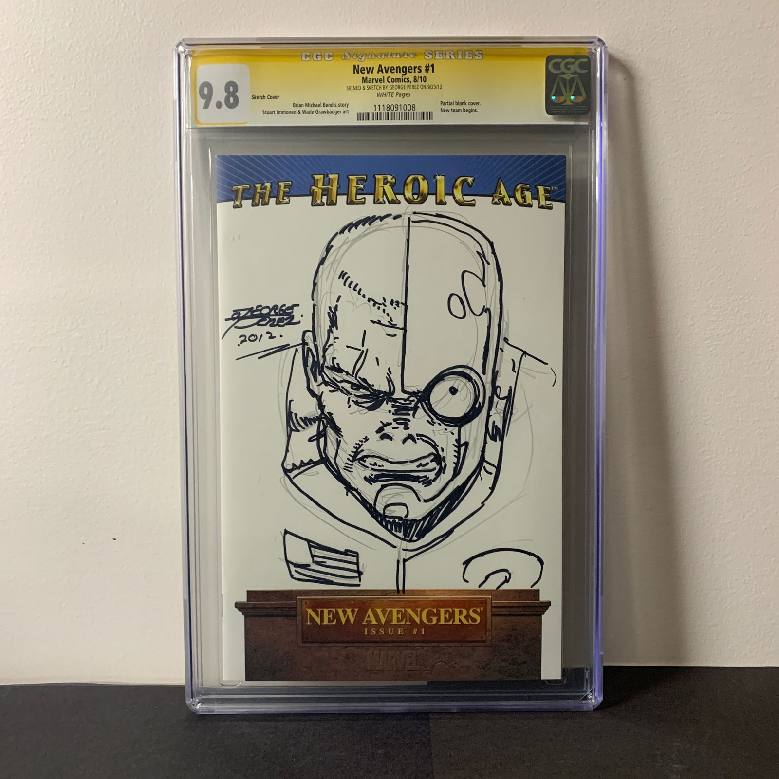 New Avengers #1 CGC 9.8 Signed & Sketched George Lopez 1:1! (1 of 3)
