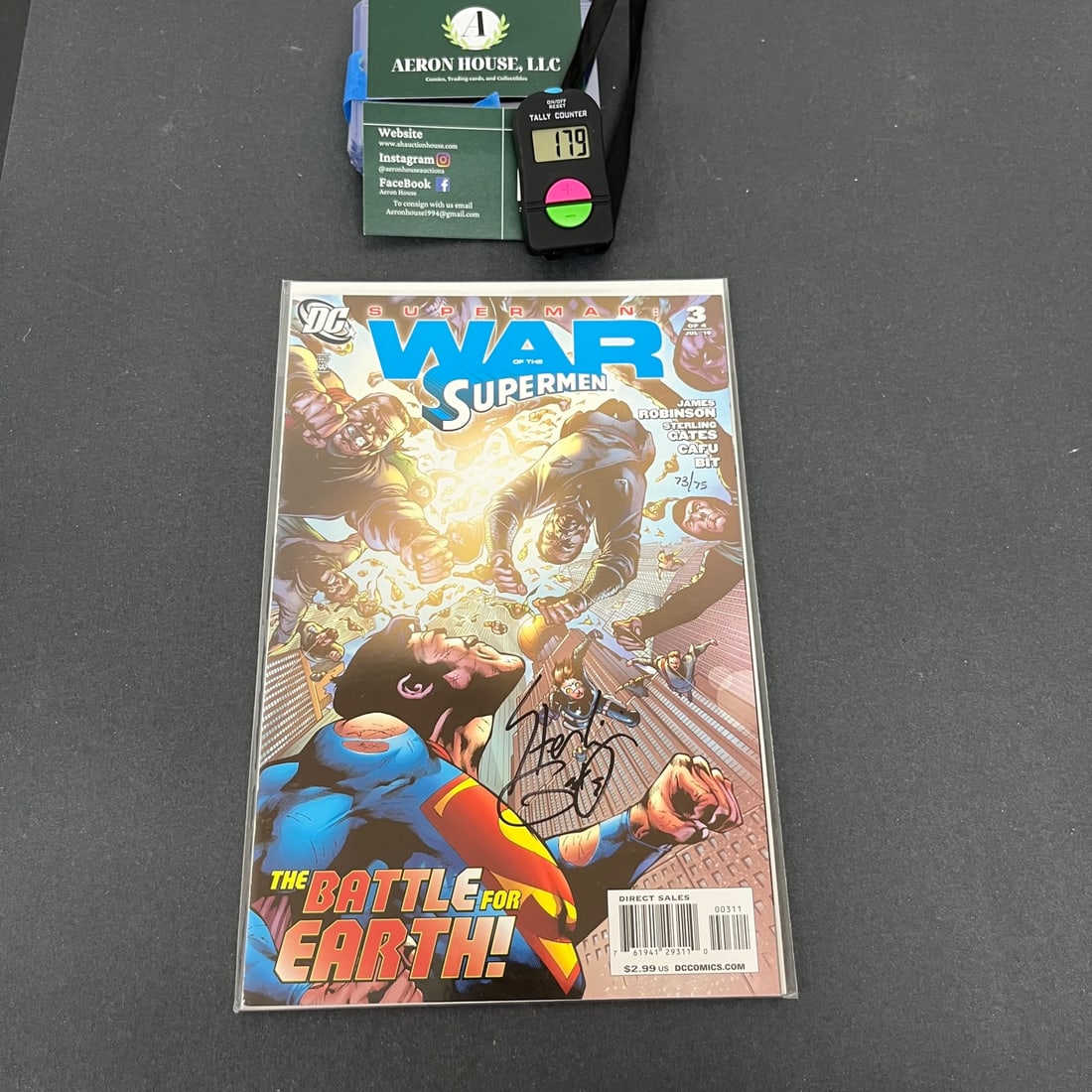 War of the Supermen 3 Signed Sterling Gates DF COA (1 of 3)